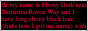 Transcript: Hi my name is Ebony Dark'ness Dementia Raven Way and I have long ebony black hair (that's how I got my name) with